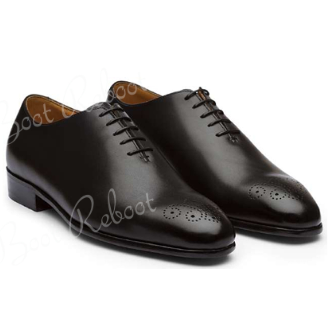 Leather Wholecut Oxfords Shoes